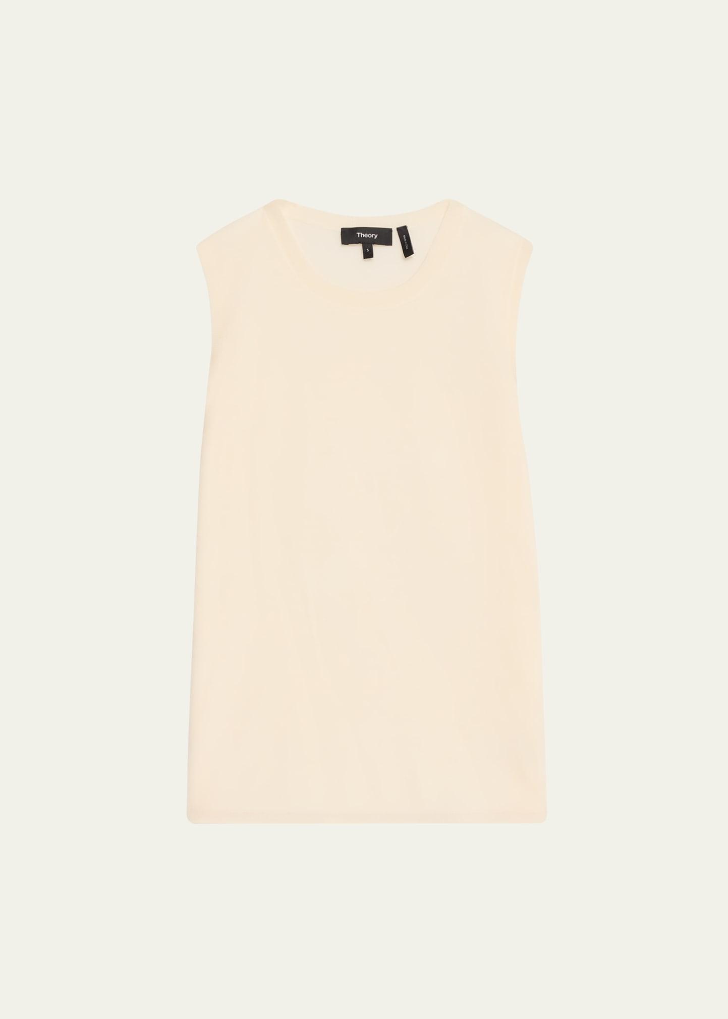 regal merino wool crewneck shell top