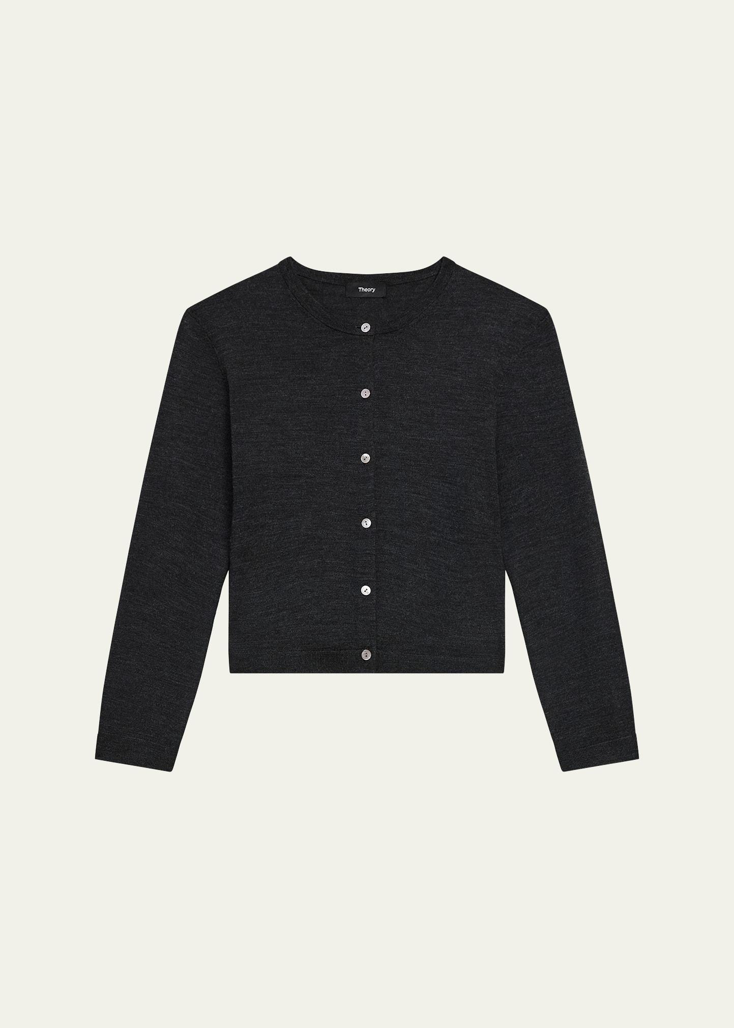 regal merino wool cropped cardigan
