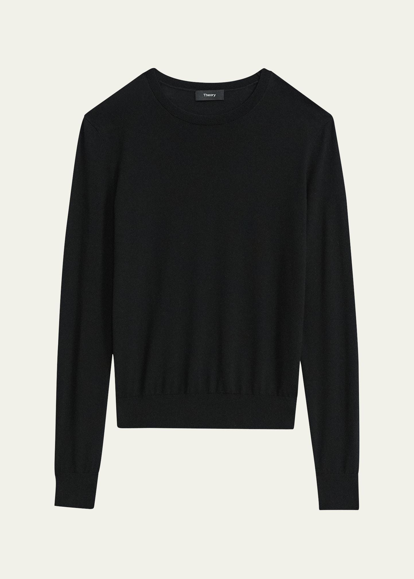 regal merino wool knit crewneck top