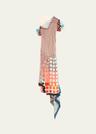 regenerated silk scarves long fitted dress