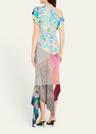 regenerated silk scarves long fitted dress