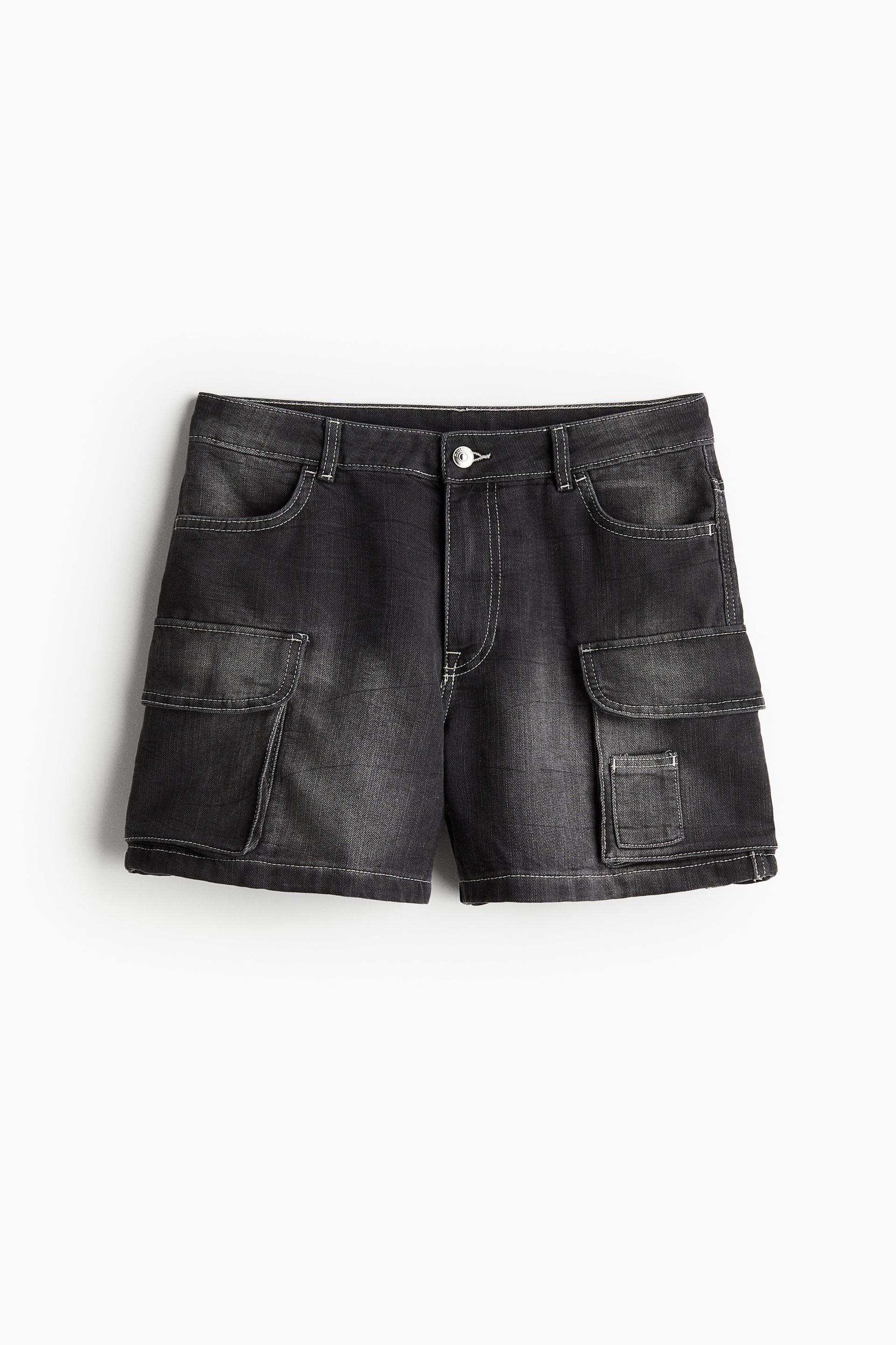 regular denim cargo shorts