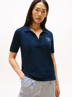 regular fit circle logo stretch polo