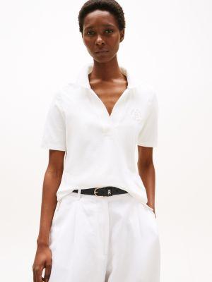 regular fit circle logo stretch polo