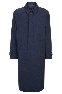 regular-fit coat- dark blue men's formal coats