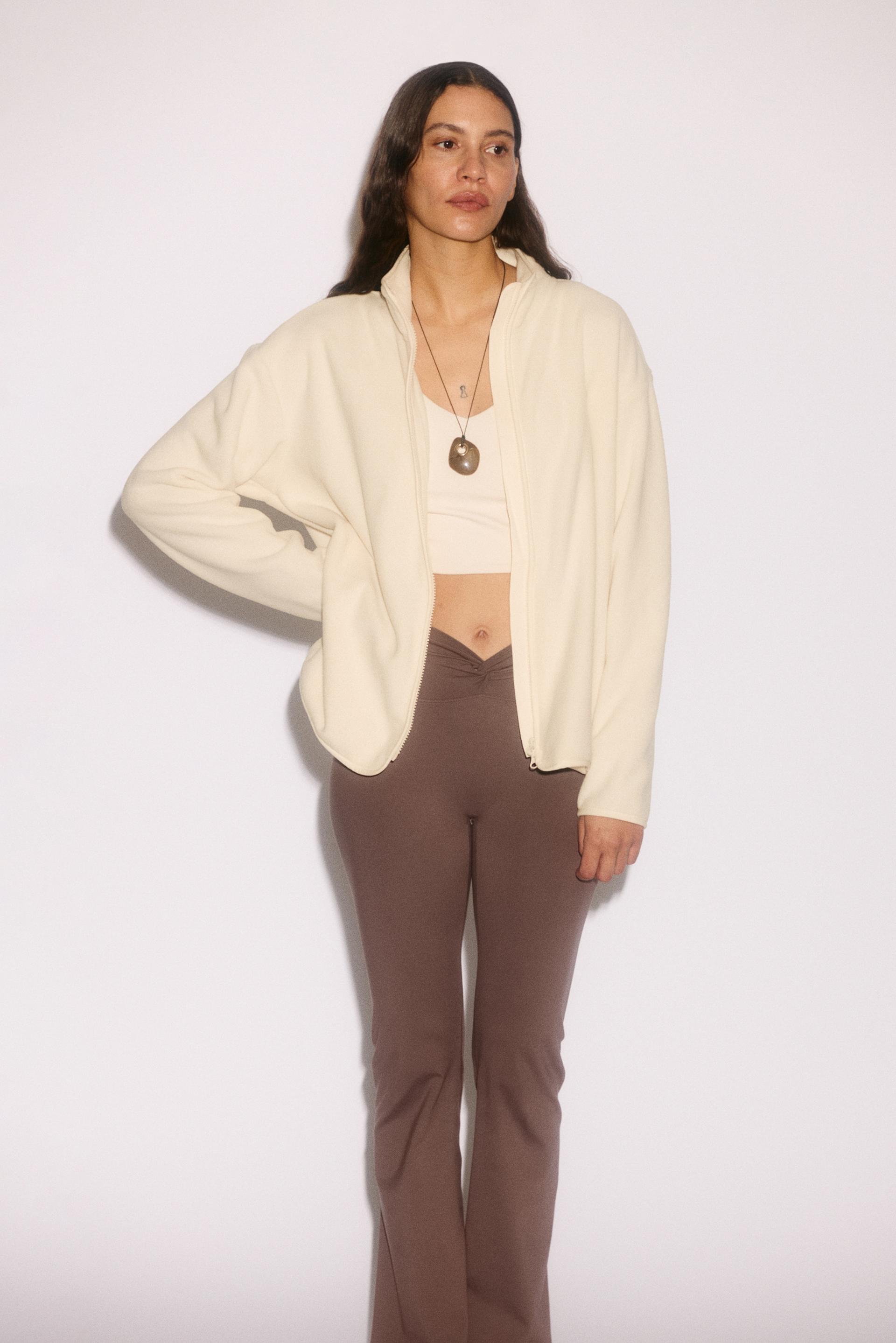 regular-fit fleece activewear jacket