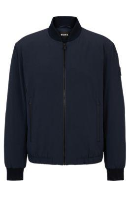 regular-fit jacket in bi-stretch fabric- dark blue men's casual jackets