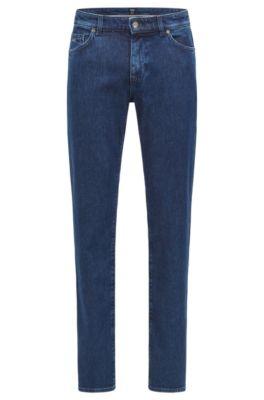 regular-fit jeans in blue comfort-stretch denim- blue men's jeans