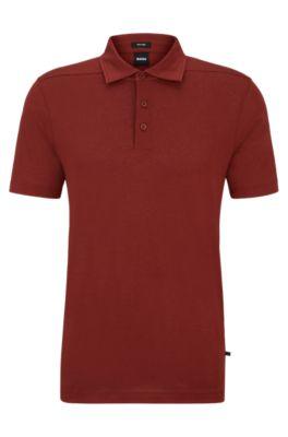 regular-fit polo shirt- light brown men's polo shirts