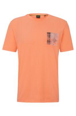 regular-fit t-shirt with seasonal artwork- light red men's t-shirts