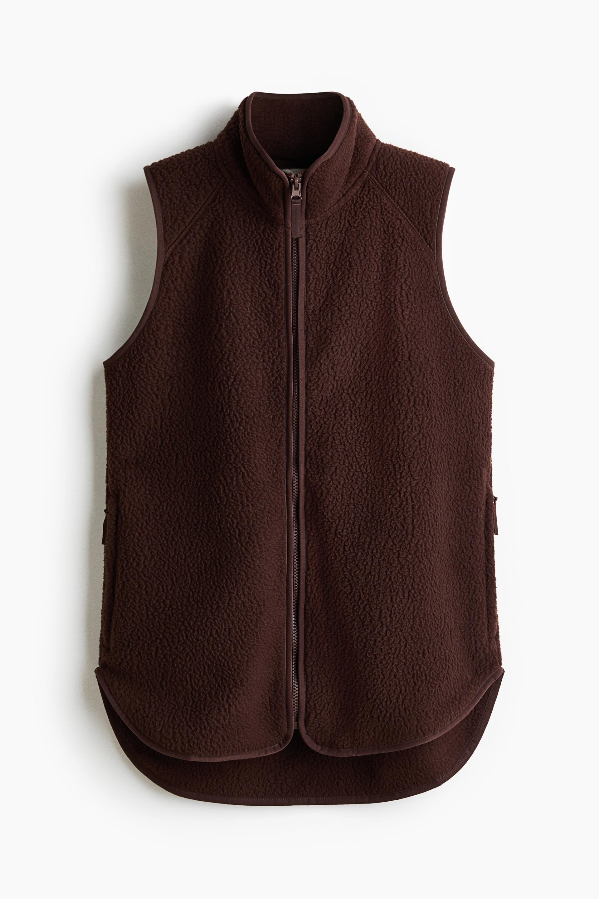 regular-fit teddy fleece sports vest