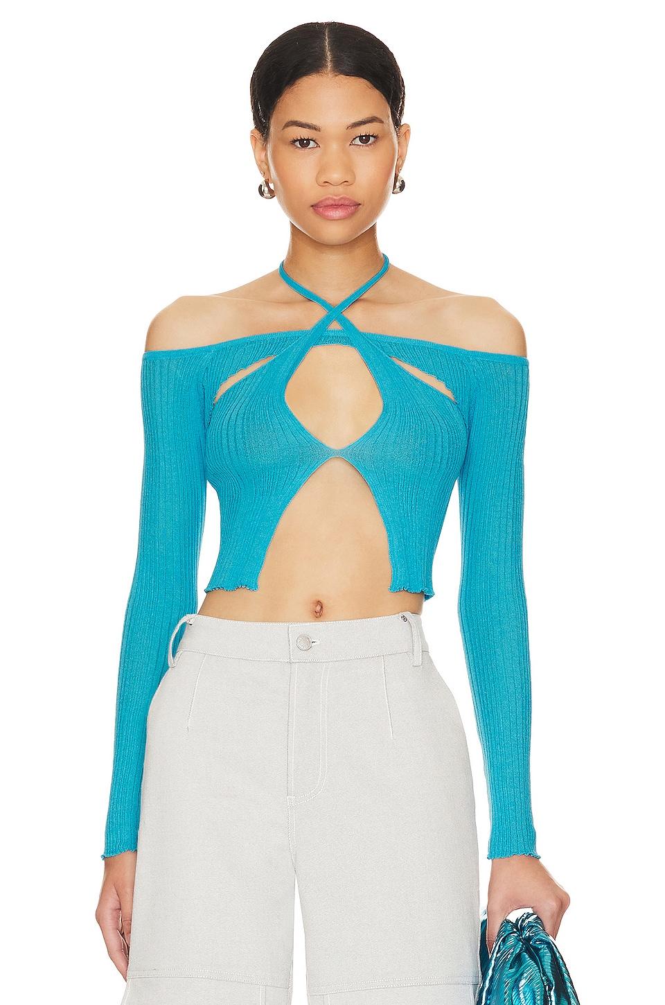 reina cut out knit top