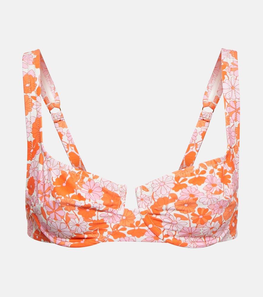 reina olga brigitte printed bikini top