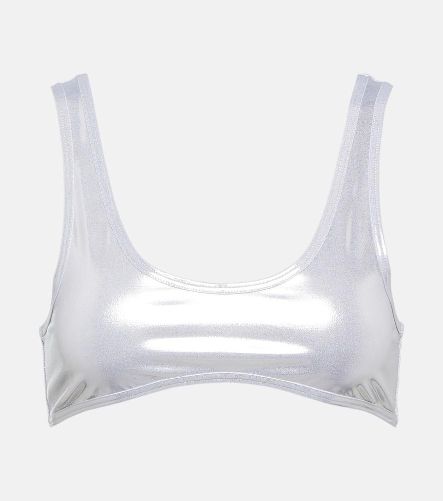 reina olga coolio lamé bikini top