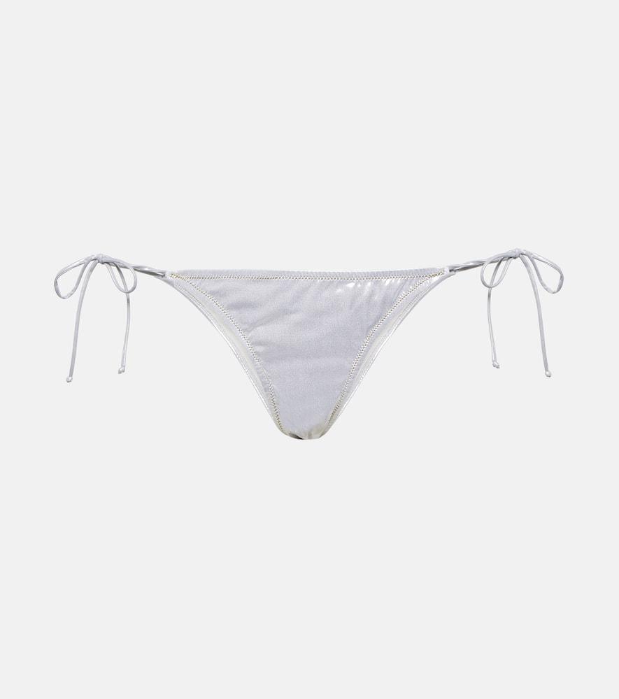 reina olga love triangle lamé bikini bottoms
