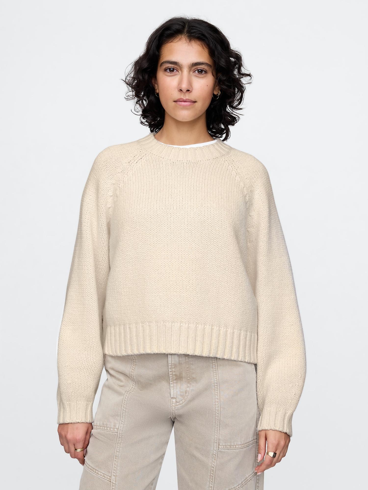 relaxed balloon-sleeve sweater
