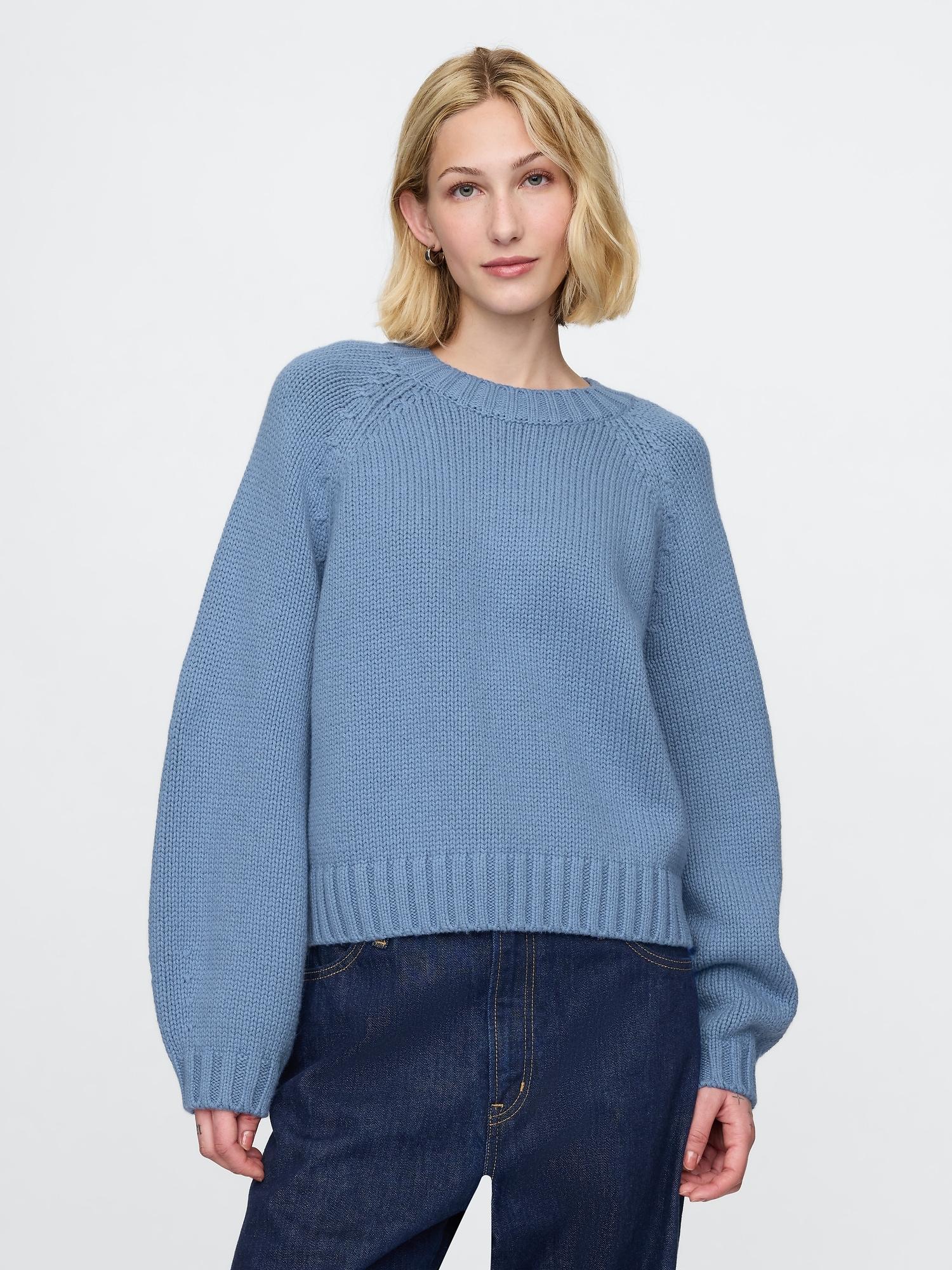 relaxed balloon-sleeve sweater