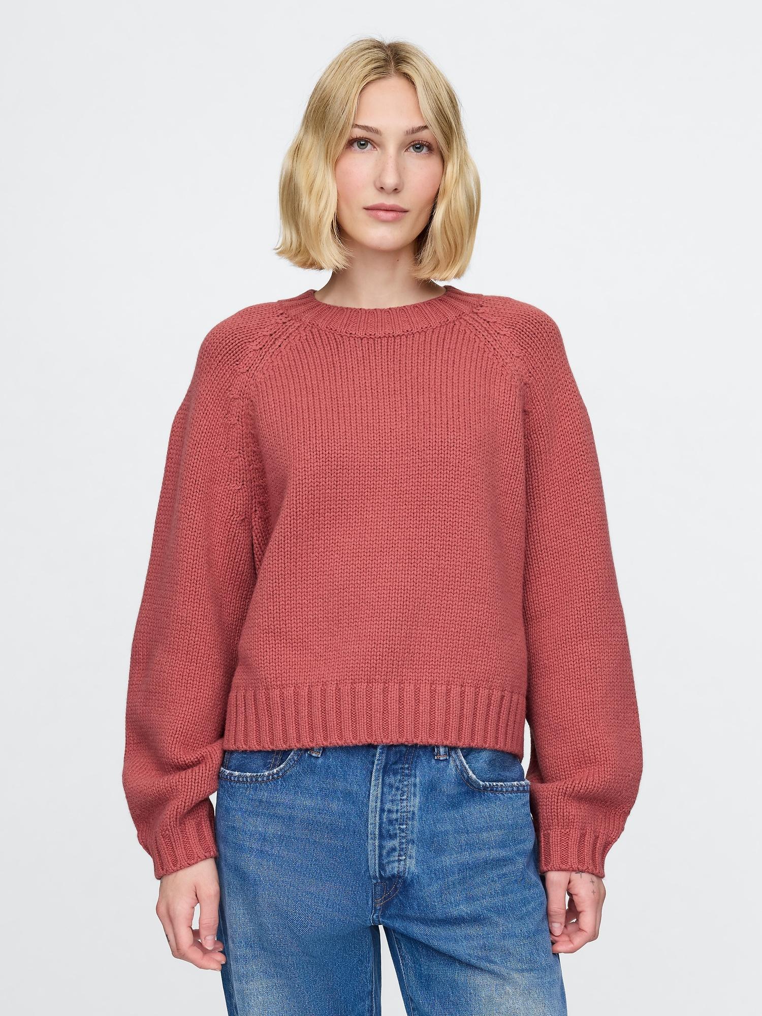 relaxed balloon-sleeve sweater