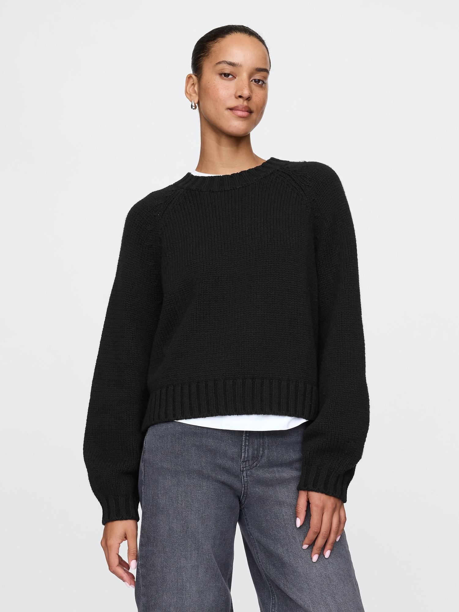 relaxed balloon-sleeve sweater