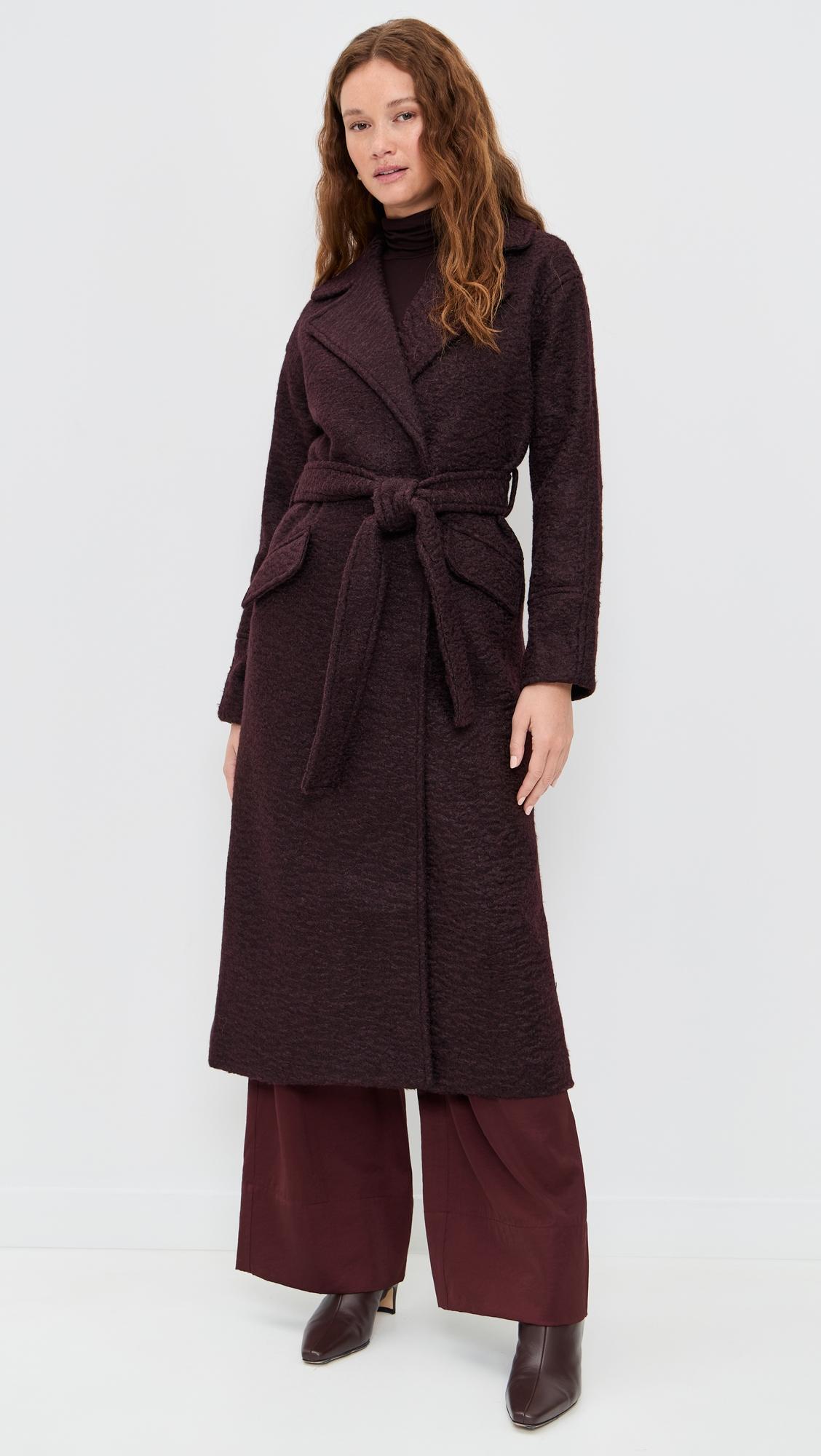 relaxed belted coat