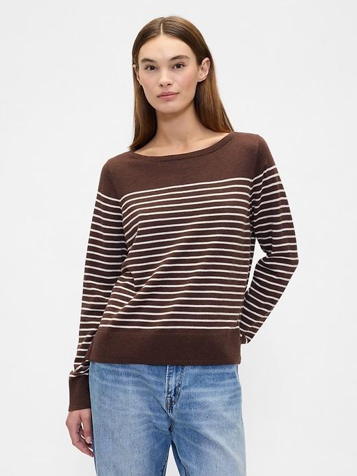 relaxed boatneck sweater