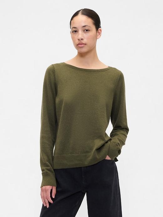 relaxed boatneck sweater