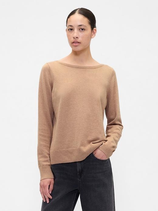 relaxed boatneck sweater
