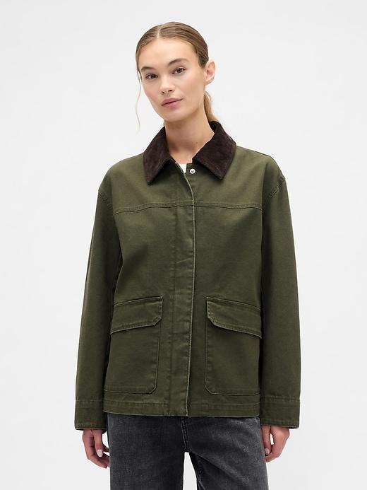 relaxed canvas barn jacket