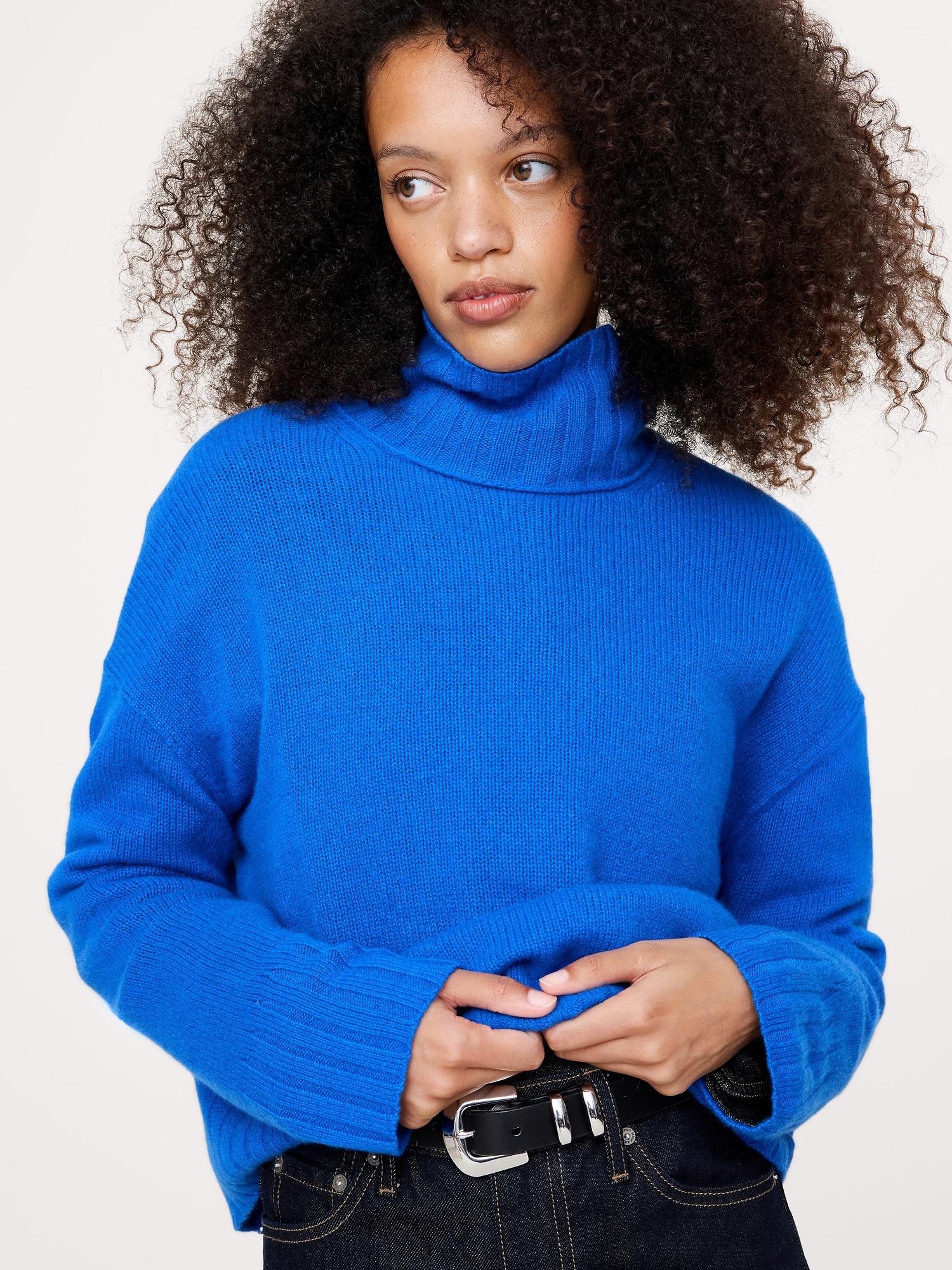 relaxed cashmere turtleneck sweater