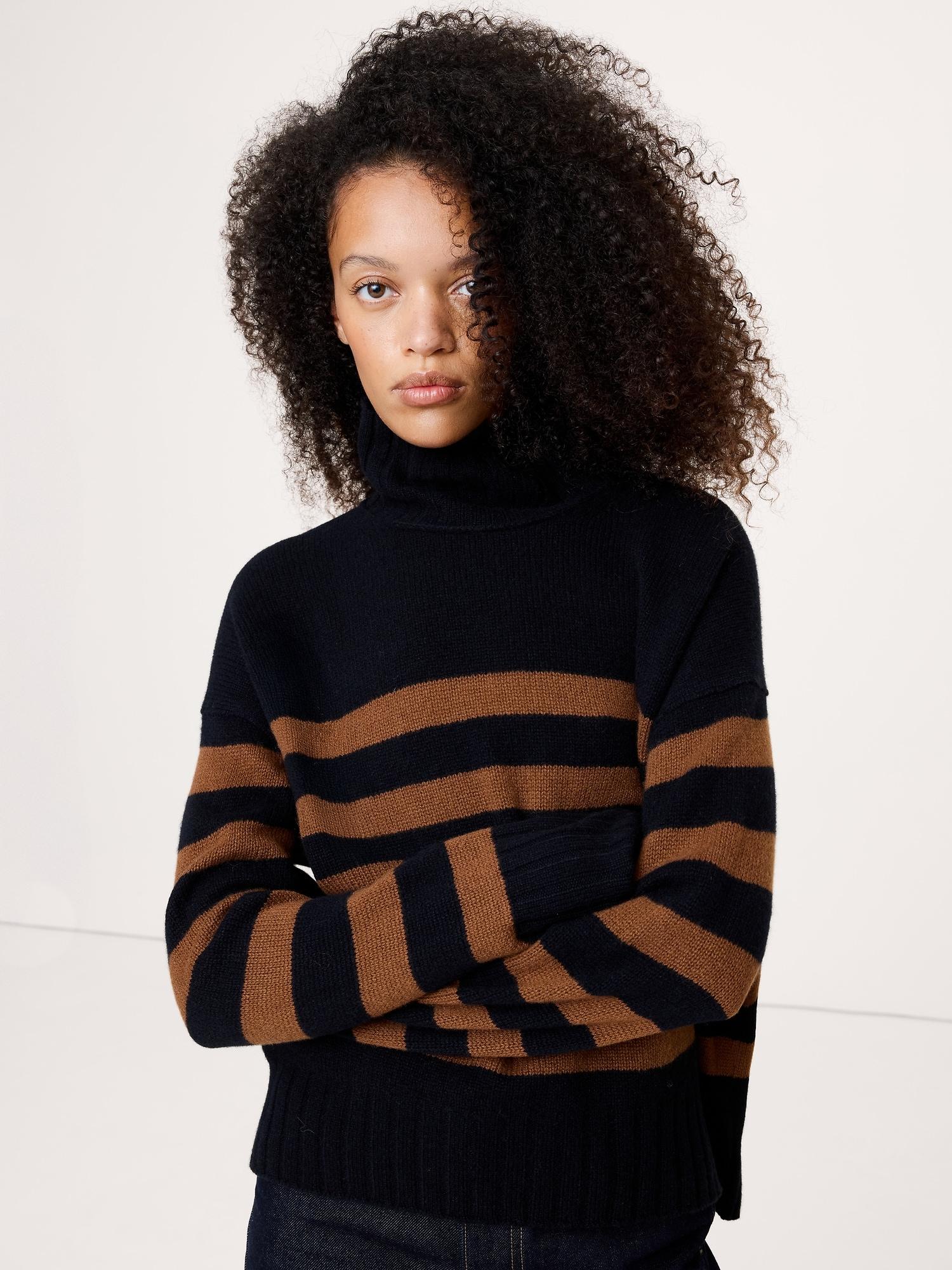 relaxed cashmere turtleneck sweater