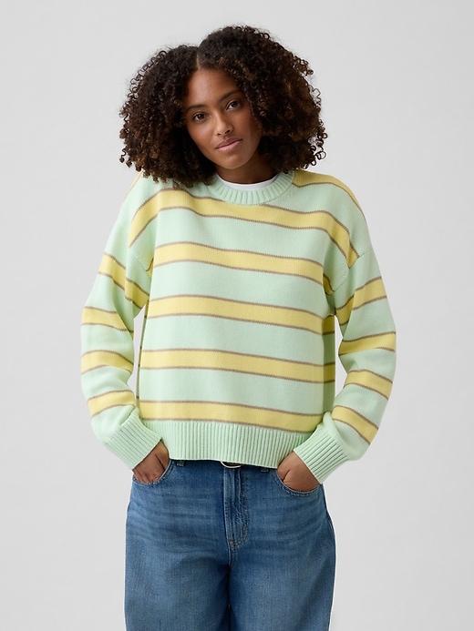 relaxed cotton crewneck sweater