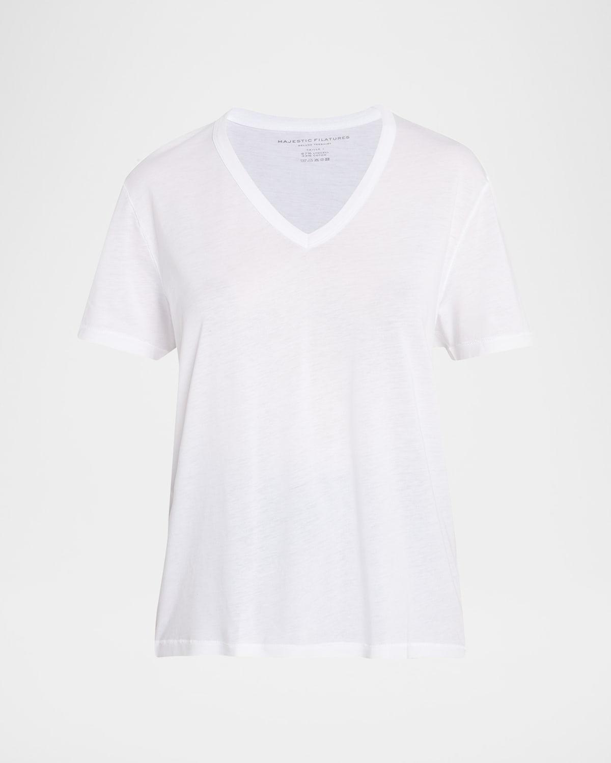 relaxed cotton v-neck tee