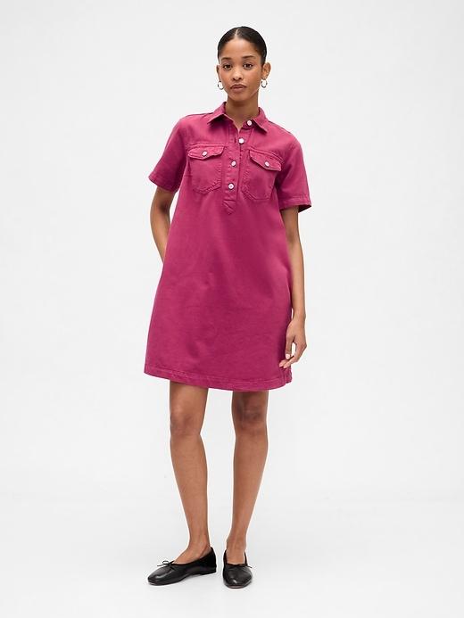 relaxed denim mini dress