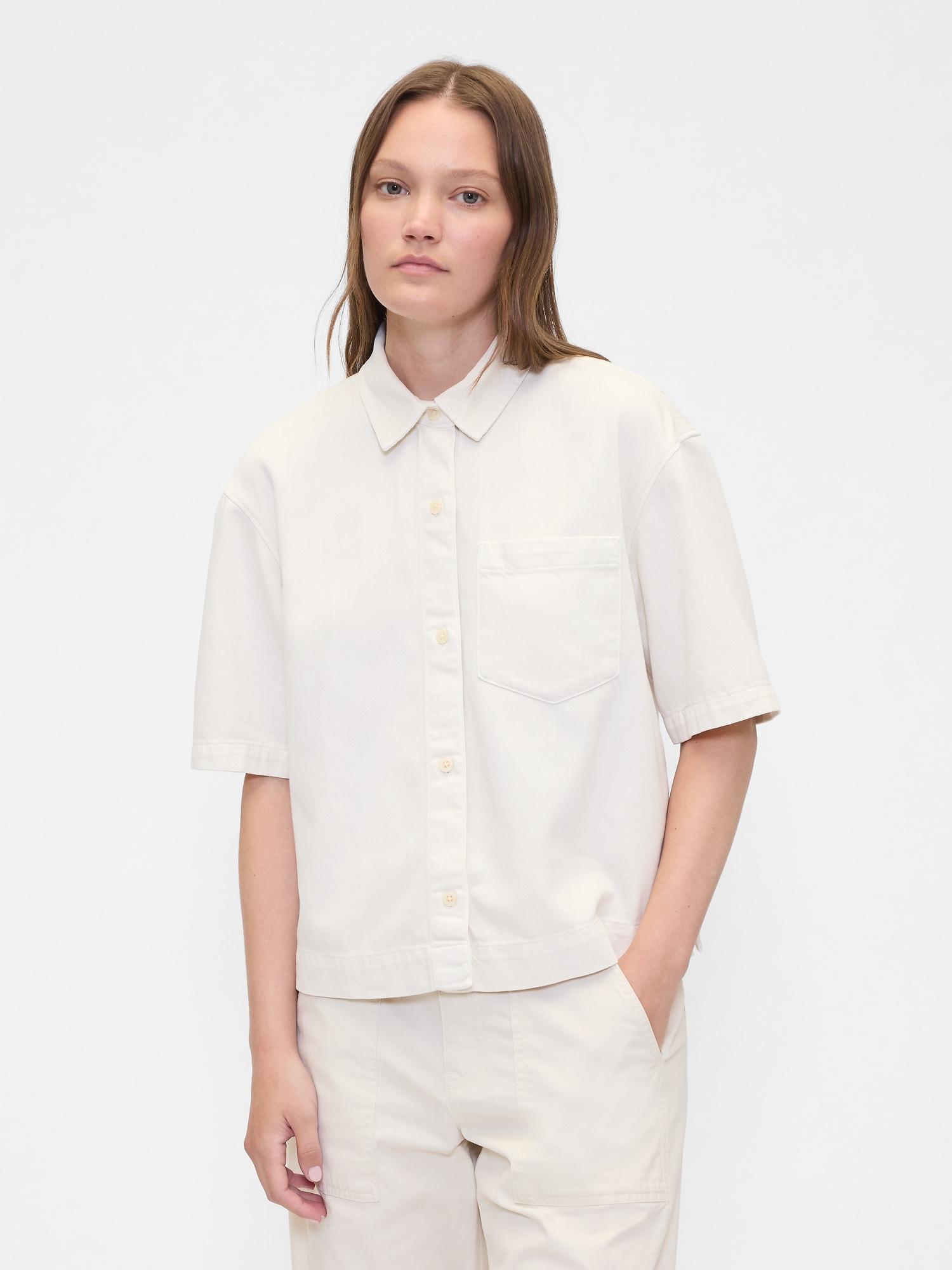 relaxed denim shirt