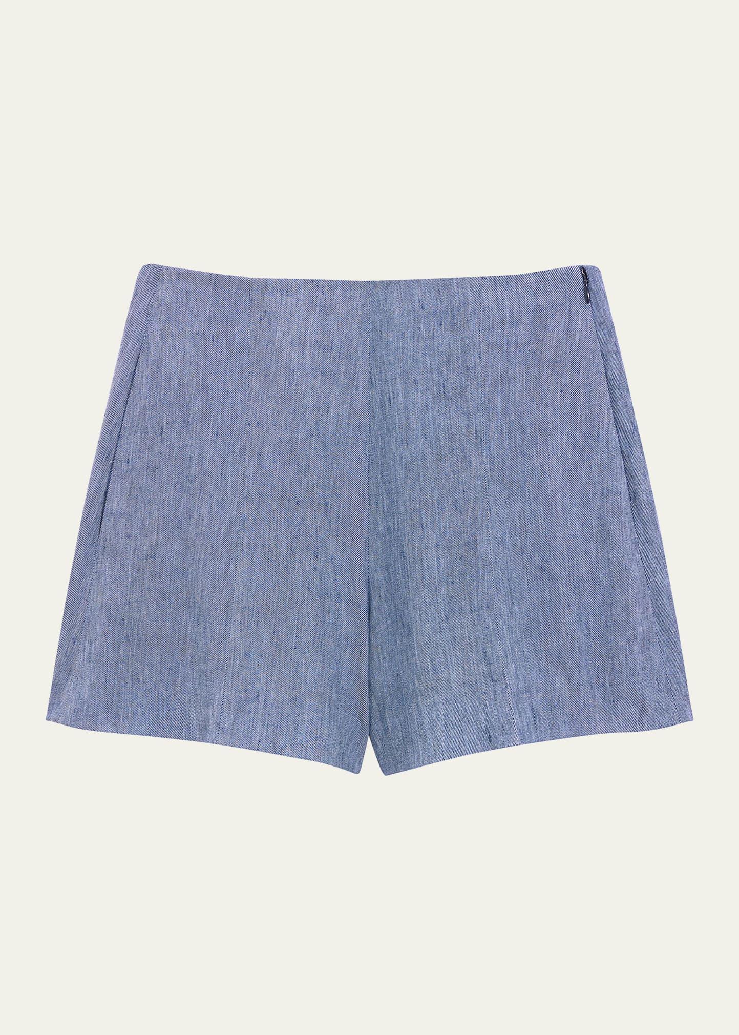 relaxed denim shorts