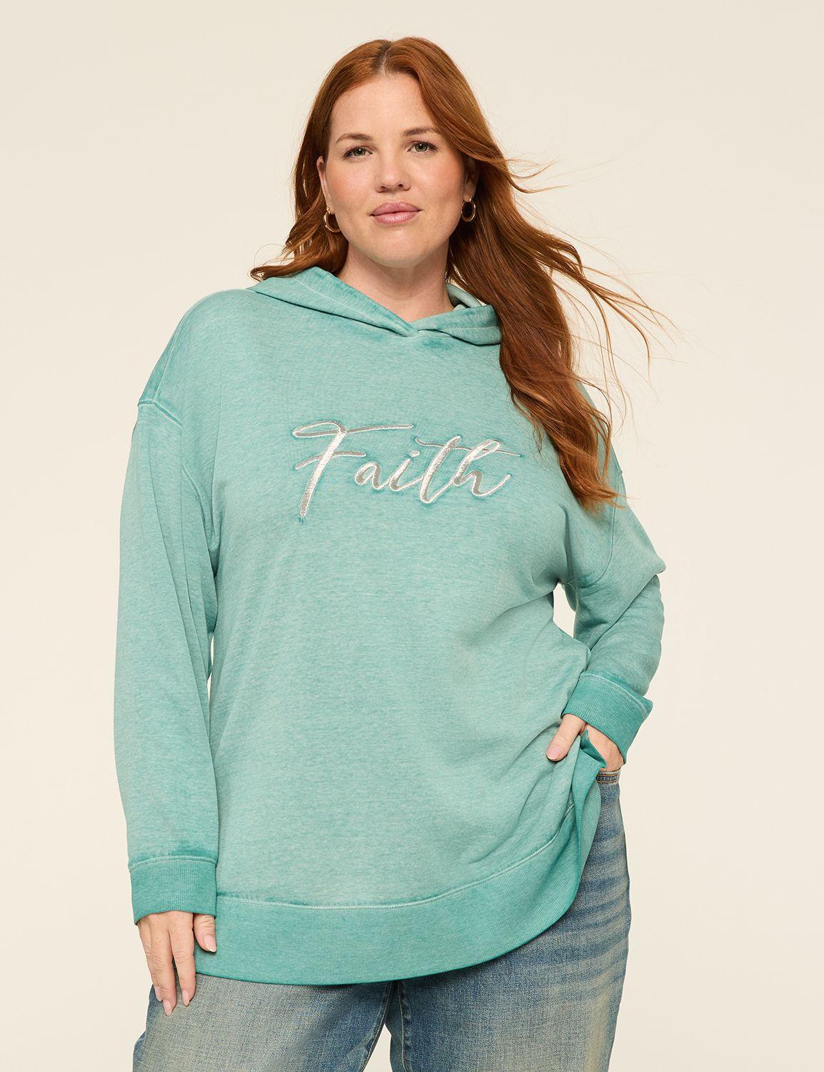 relaxed faith graphic hoodie