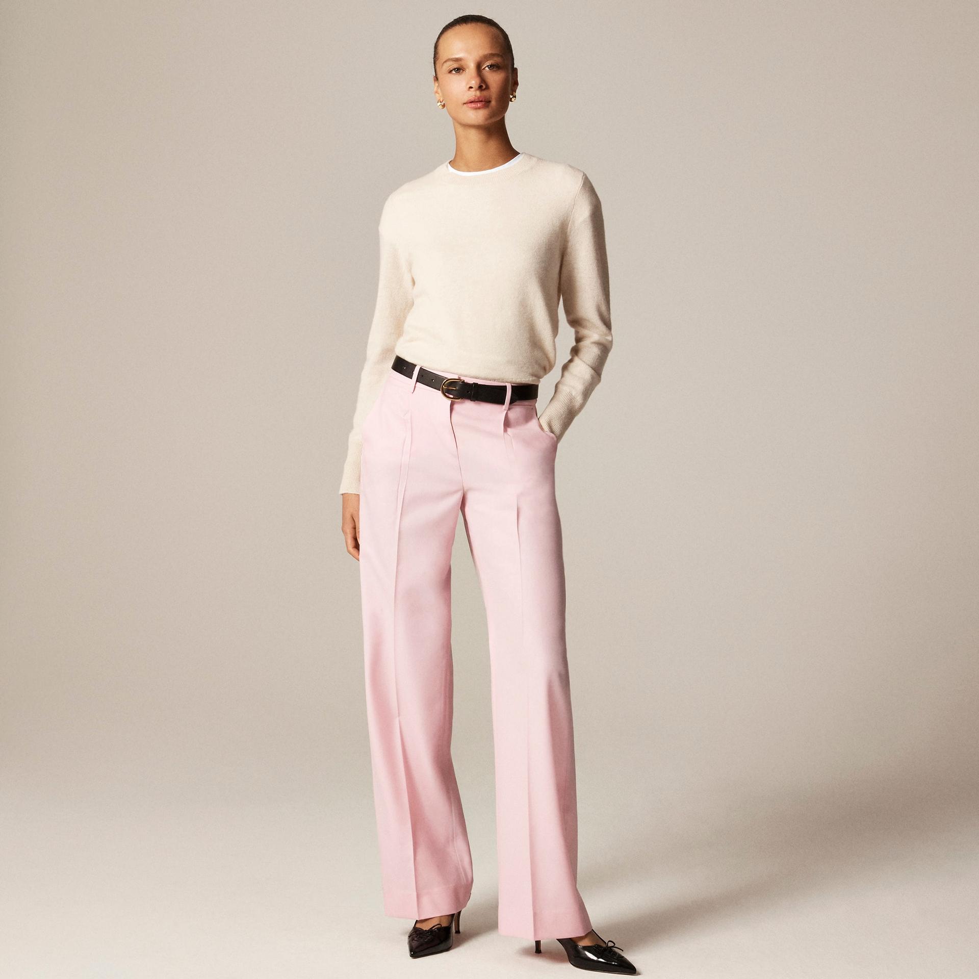 relaxed-fit pleated pant in wool blend