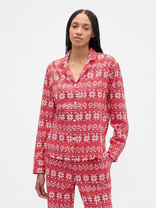 relaxed flannel pj shirt