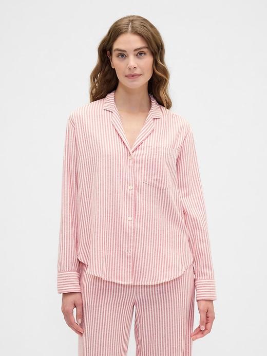 relaxed flannel pj shirt