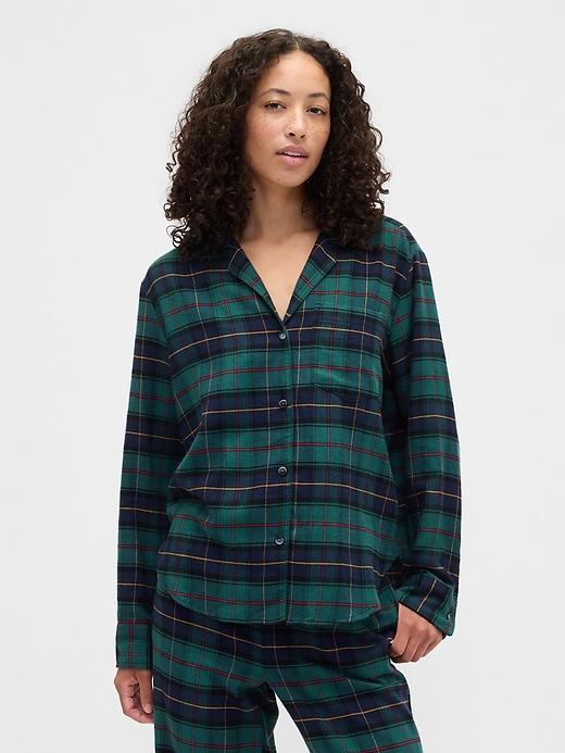 relaxed flannel pj shirt