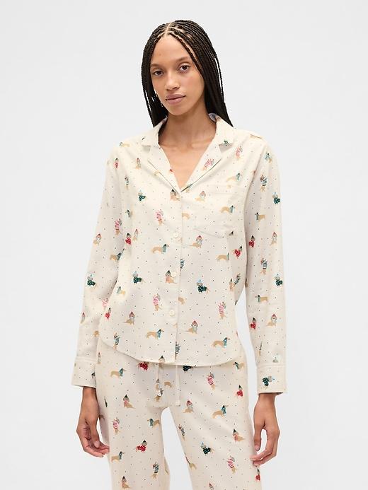 relaxed flannel pj shirt