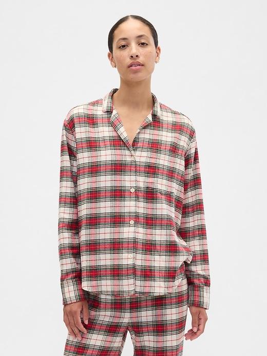 relaxed flannel pj shirt