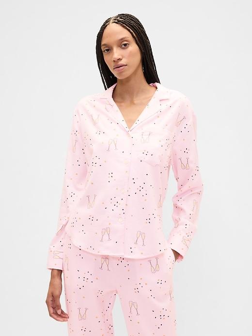 relaxed flannel pj shirt