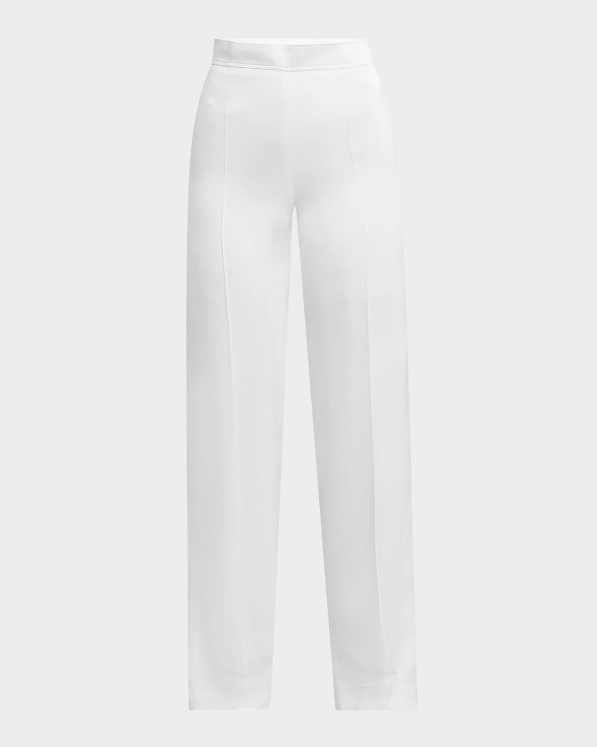 relaxed fluid straight-leg pants