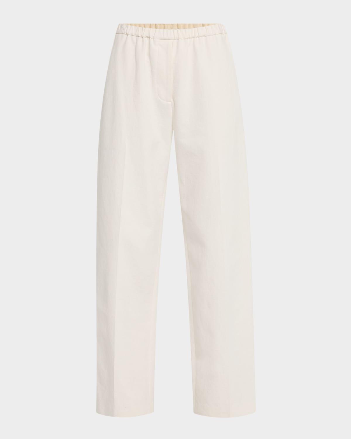 relaxed-leg ankle pull-on pants