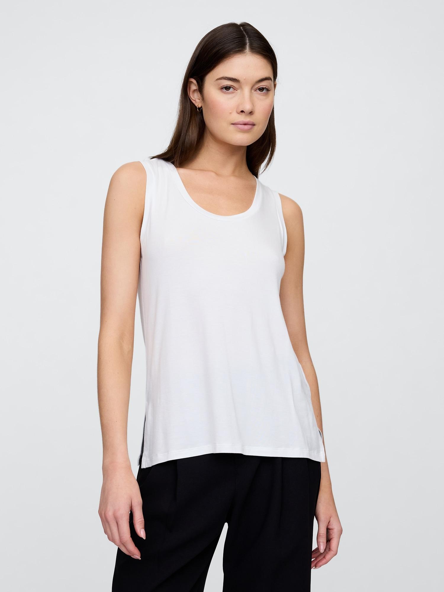 relaxed luxe scoopneck tank top