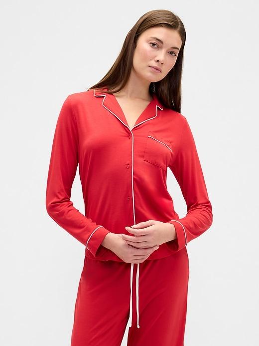 relaxed modal pj shirt
