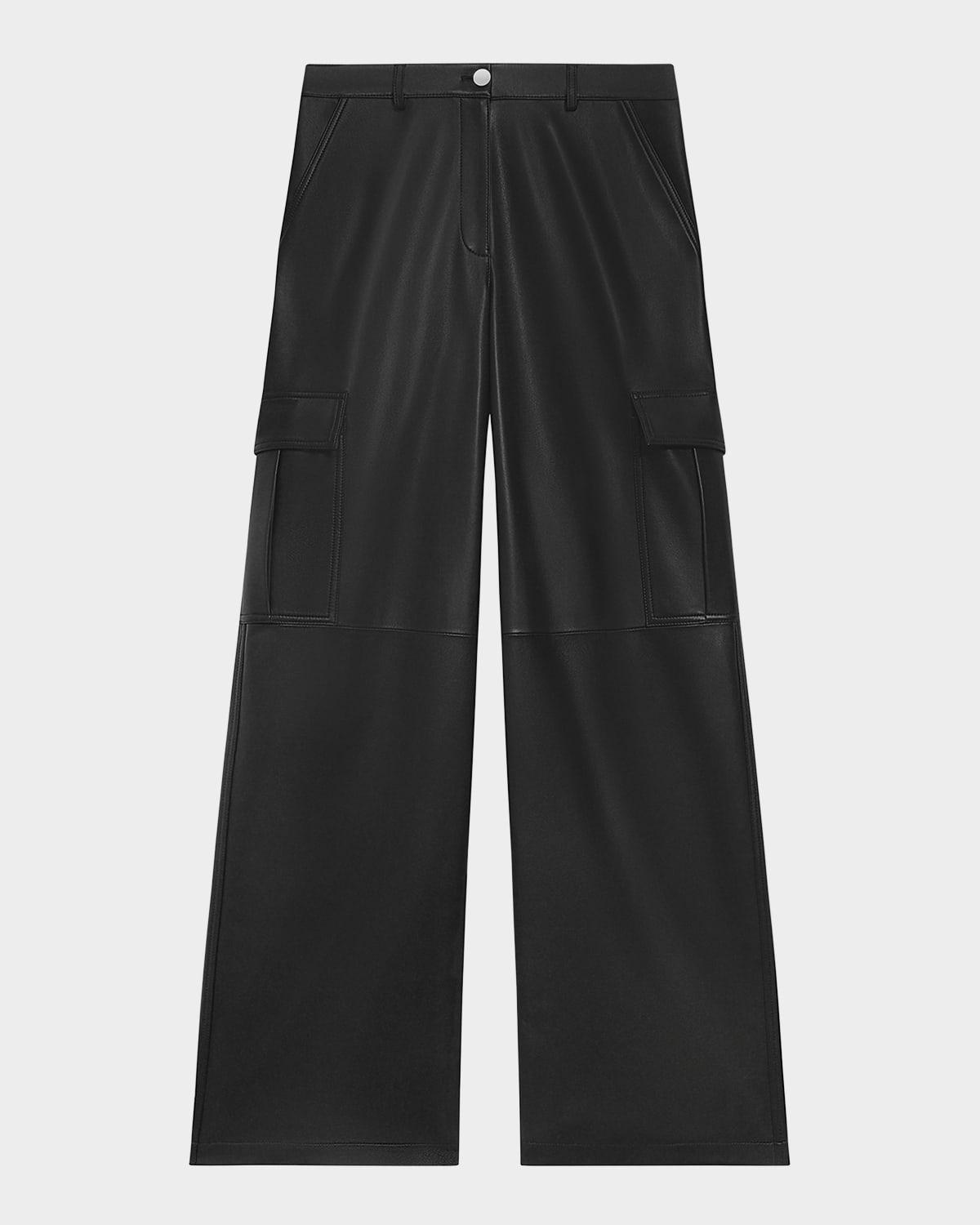 relaxed nappa leather cargo pants