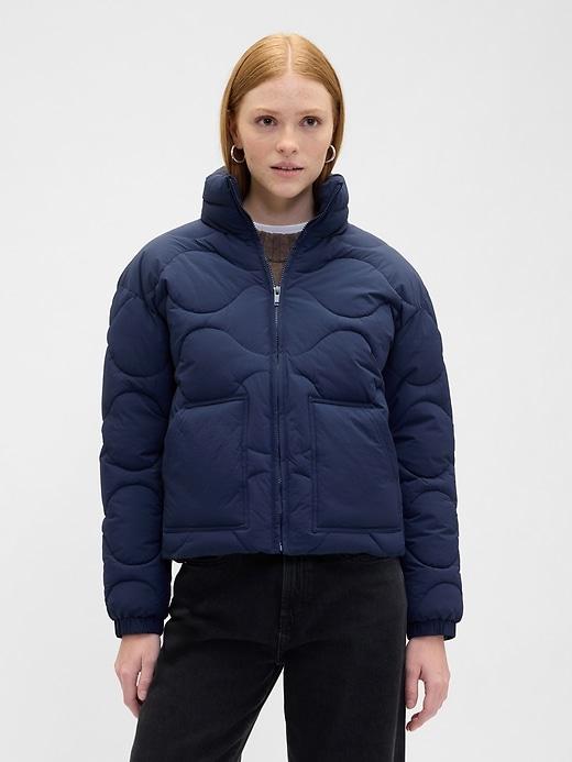 relaxed quilted nylon jacket