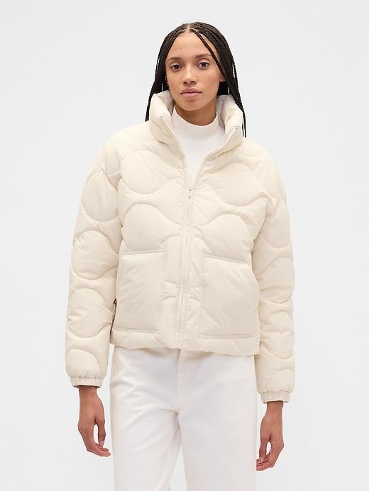 relaxed quilted nylon jacket